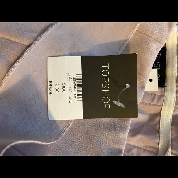 Topshop Lavender Crepe Bandeau Column Dress, sz12 - Picture 7 of 9